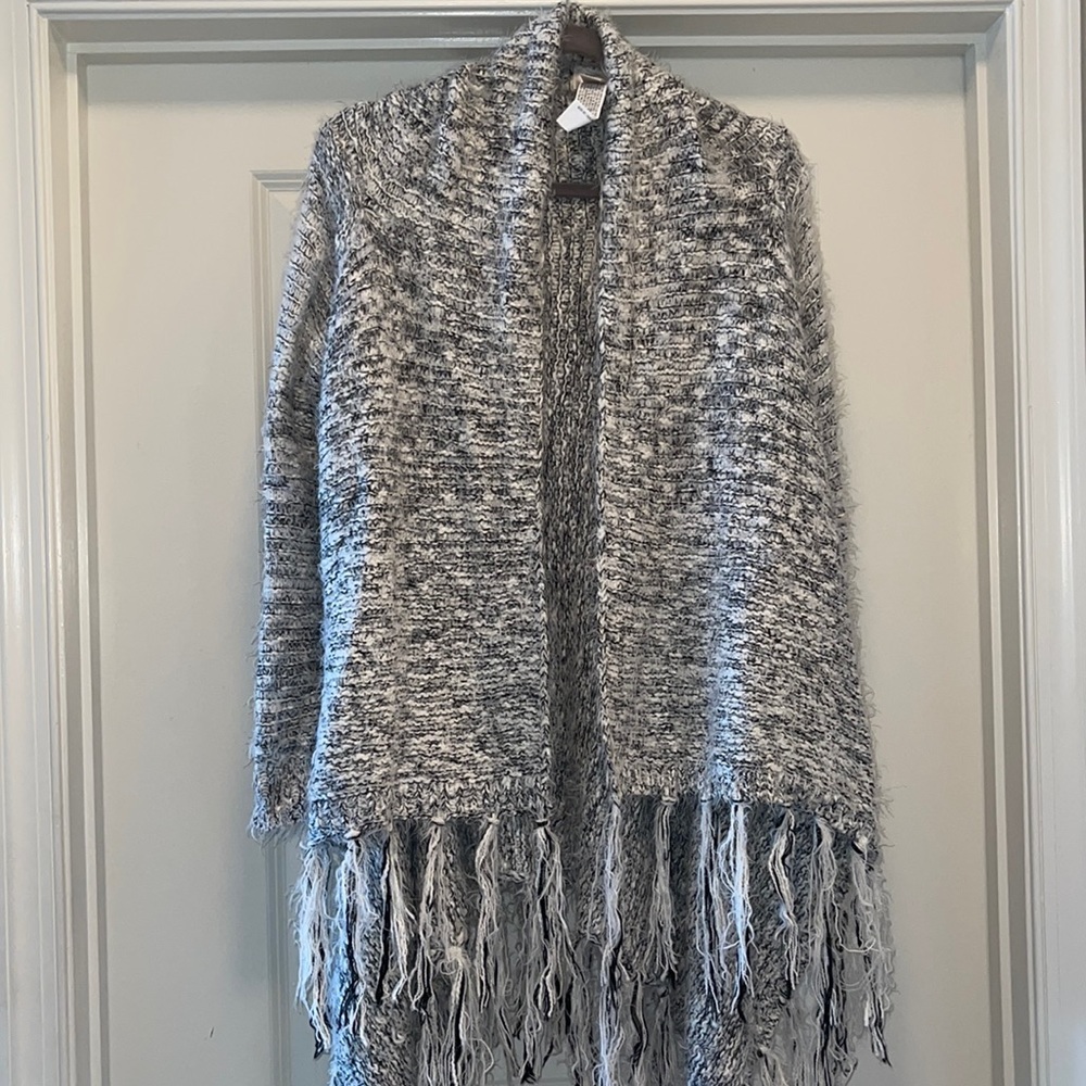 Soft black & white cardigan